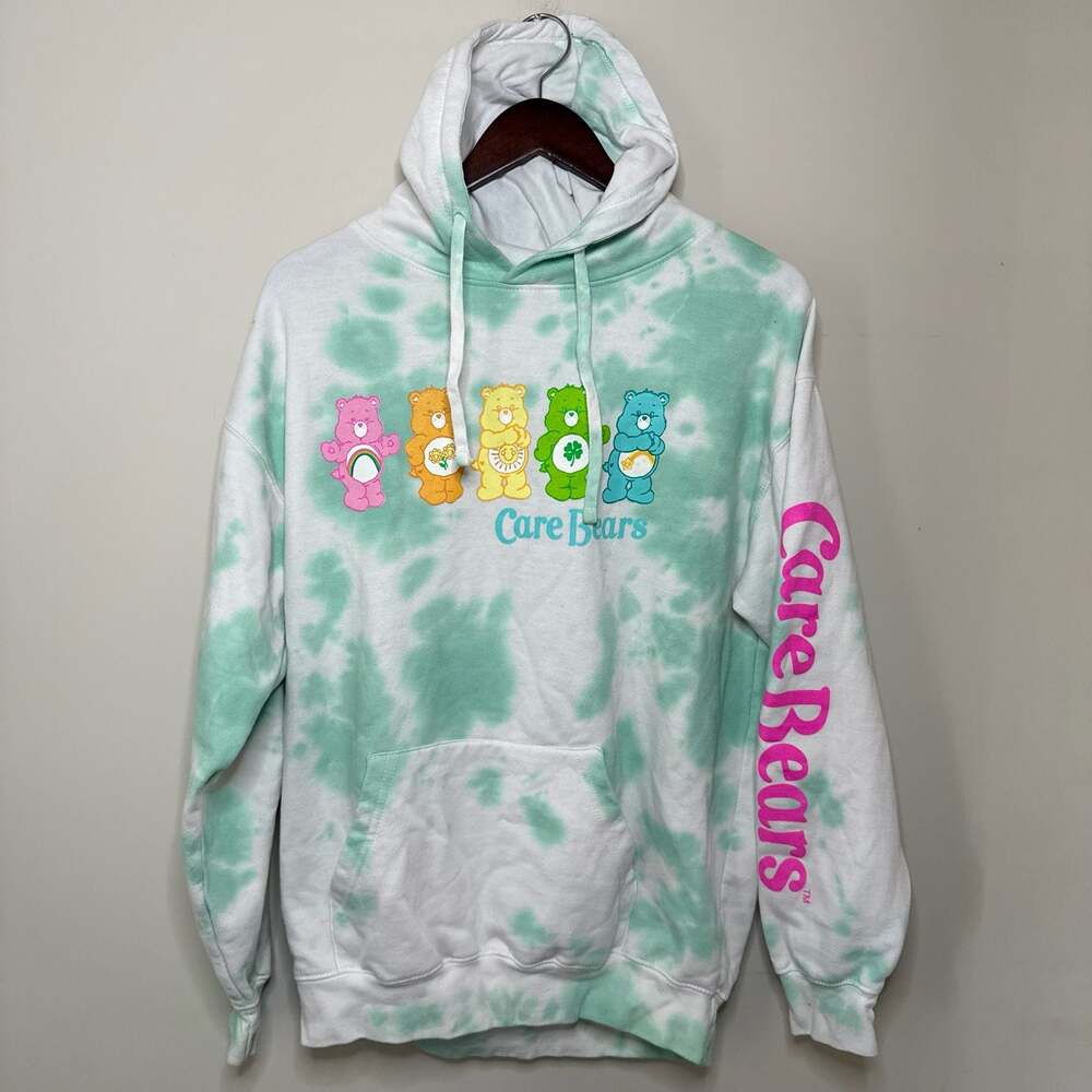 Care Bears Green Tie-Dye Graphic Hoodie Large